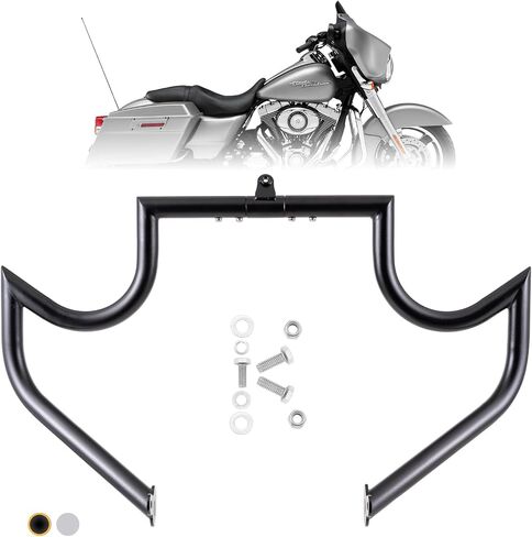 قضيب الطريق السريع لمحرك Crash Bar لدراجات Harley Davidson Touring Road Glide Road King Street Glide Electra Glide CVO وTrike موديلات 09-23 (أسود) in Saudi Arabia