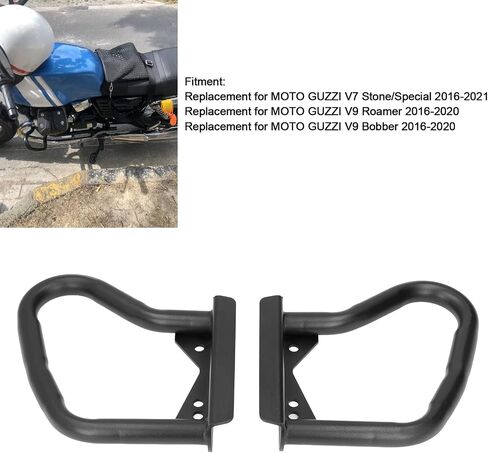 Qiilu محرك الحرس تحطم بار، دراجة نارية الطريق السريع محرك الحرس حامي تحطم القضبان استبدال ل Moto Guzzi V7 Stone / خاص 2016 ‑ 2021 in Saudi Arabia