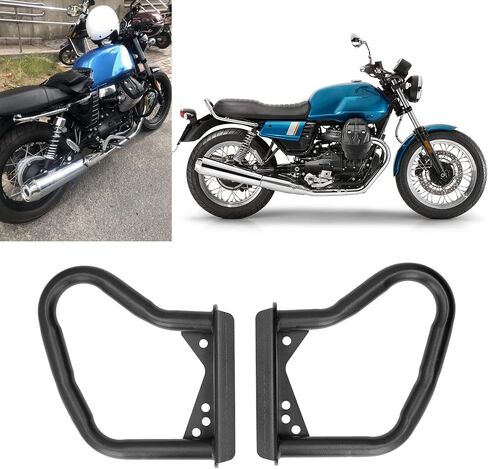 Qiilu محرك الحرس تحطم بار، دراجة نارية الطريق السريع محرك الحرس حامي تحطم القضبان استبدال ل Moto Guzzi V7 Stone / خاص 2016 ‑ 2021 in Saudi Arabia