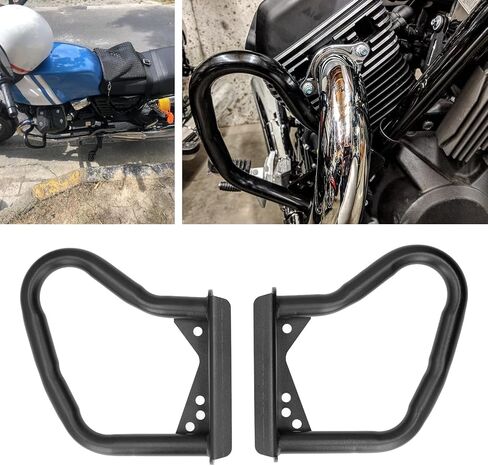Qiilu محرك الحرس تحطم بار، دراجة نارية الطريق السريع محرك الحرس حامي تحطم القضبان استبدال ل Moto Guzzi V7 Stone / خاص 2016 ‑ 2021 in Saudi Arabia