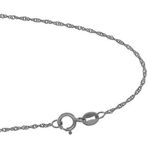 10k Solid Gold Yellow Or White 1.5 mm Singapore Chain Anklet, Spring Ring Clasp - 9" 10"