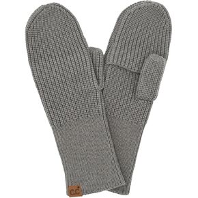 Funky Junque Convertible Fingerless Mittens Women Winter Flip Top Gloves Flaps Ribbed Knit Touchscreen Fashion