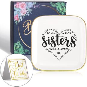 Littlefa To My Sister Saying Ceramic Ring Dish Decorative Jewelry Tray for Sister Brother, Unique Sister Birthday Christmas Meaningful Gifts for Sister from Sister Brother - How Special You Are To Me