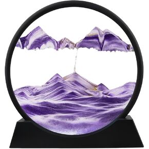 Sandscape; 3d Moving Sand Art Liquid Motion Painting Bookshelf Desk Table Office Tabletop Decor Quicksand Hourglass For Adults Men Picture Deep Sea Sandscapes Sandalier Frame Desktop Ornaments