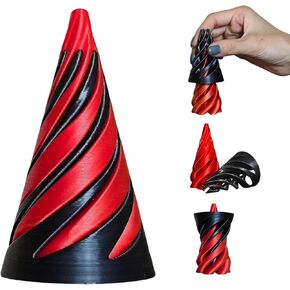 Impossible Cone for Stress Relief and Fascinating Fun - 2.5" x 1.5" Precision-Engineered 3D Printed Spiral Cone Fidget Toy