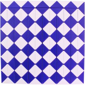 Mipartebo Magic Snake Cube Twist Puzzle 144 Wedges Large Size Twist Fidget Snake Toys Gift Party Favors for Kids Adults Teens Blue