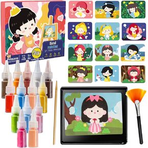 TNOONE Sand Art Kits for Kids,Dinosaur Crafts for Girls Boys Ages 6-8,DIY Creative Learning Toys,Ideal Party Gifts