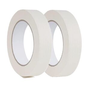 Masking Tape 1 inch X 55 Yards X 2 Rolls, 300FT Total, Beige White Painters Tape General Purpose Tape for Arts DIY Crafts Painting Labeling Decoration School Projects Home Office