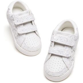 Otter MOMO Girls Sneakers Little Girls Magic Paste Shoes Glitter Sneakers Toddler