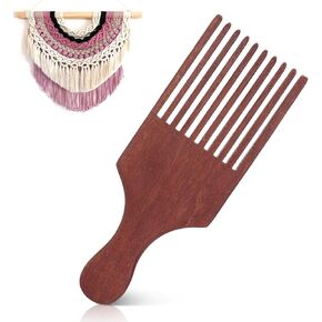 Wooden Weaving Loom Comb, DIY Braided Tools, Double-Ended Weaving Loom Comb Handcraft Tapestry Rug DIY Braided Tools for Woven Making Crafts