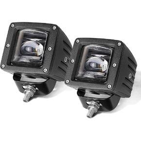 2pcs 3" SAE LED Fog Lights Street Legal DOT Approved Square LED Cubes Lights Fog Beam LED Pods Lights for Truck Pickup SUV Car Jeep Toyota Nissan Ram