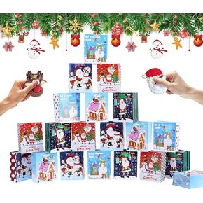 Jaywayang 20Pcs Small Chirstmas Gift Bags with Tags, Little Paper Bags with Handles Assorted Christmas Prints for Xmas Holiday Presents Wrapping.
