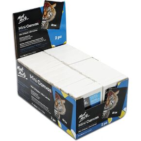 Mont Marte Mini Canvas 8x10cm, Miniature Painting Small Canvas 36 Pack, Ideal for Miniature Paintings and Place Cards