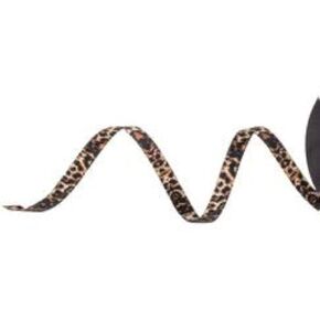 Satin Leopard Print Ribbon Double Face 1/4 x 15 feet
