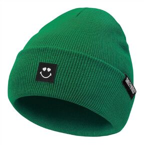 Zando SmileyWorld Smiley Face Beanie for Women Cute Beanies Hats Men Embroidered Smiley Face Knit Hat Warm Preppy Winter Hats