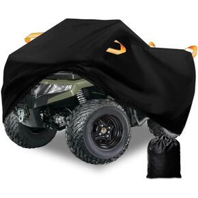 ATV Cover, Waterproof Heavy Duty 600D 4 Wheeler Cover, All Weather Outdoor Protection Covers Suit for Polaris Kawasaki Suzuki Honda-XL