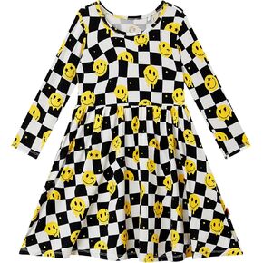 Bamboo Viscose Toddler Girl Dresses Long Sleeve Little Girl Twirl Dresses