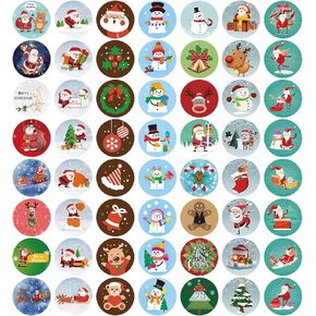 Christmas Stickers,504 PCS Christmas Stickers Labels,Snowman, Elf,Bells,Snow,Reindeer,Xmas Kids Stickers Decals for Crafts Decorations&Christmas Party Supplies (TZ-Chris-A)