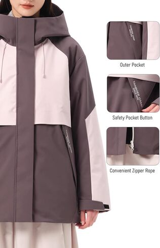 Winter Jackets for Women Expedition Coat Women's Parka Coats Warm Down Liner Windproof with Removable Hooded in Saudi Arabia