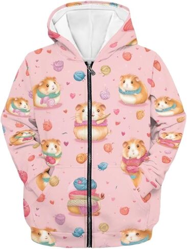 Zip Up Hoodie for Girls 6-16 Years Trendy Long Sleeve Hooded Sweatshirts Casual Kids Coat with Pocket in Saudi Arabia