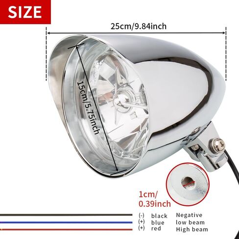 Retro Grille 5 inch Headlight for Motorcycles Vintage Halogen Head light Matte Black Headlamp for Caferacer Cruiser Street Bike Chopper Bobber (Gride Black) in Kuwait