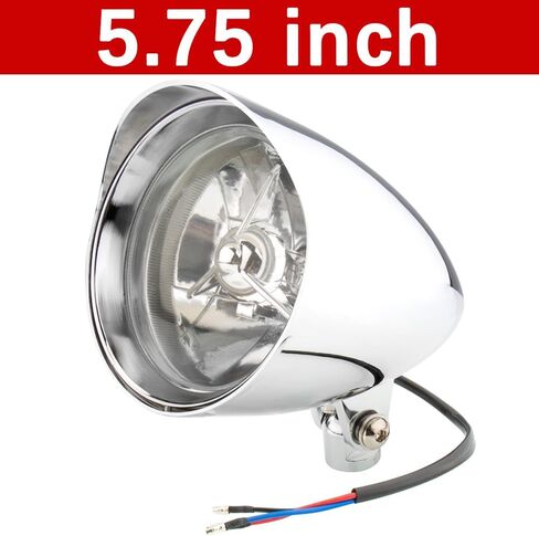 Retro Grille 5 inch Headlight for Motorcycles Vintage Halogen Head light Matte Black Headlamp for Caferacer Cruiser Street Bike Chopper Bobber (Gride Black) in Kuwait