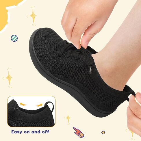 أحذية LeIsfIT للأطفال الصغار للفتيات والأولاد، أحذية واسعة للأطفال، أحذية حافية القدم بدون قطرة، أحذية رياضية بسيطة سهلة الارتداء، أحذية تنس in Kuwait