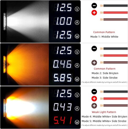 شريط إضاءة LED أبيض وأخضر مقاس 6 بوصات، ضوء قيادة كومبو شعاع ستروب، 12 فولت 24 فولت دراجة نارية بيك اب ATV شاحنة جرار العمل أضواء الضباب بقعة مساعدة (حزمة من 2) in Kuwait