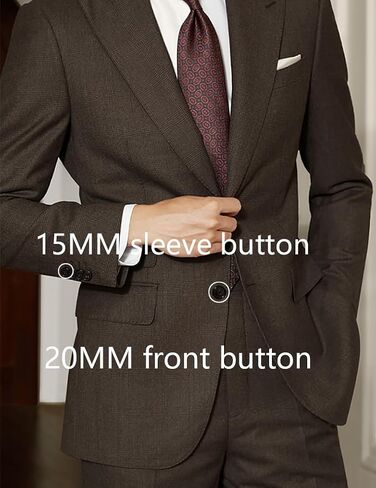 11 Pieces Real Horn Buttons for Blazer and Suit, 20mm 15mm Natural Genuine Buffalo Buttons for Men Women's Sport Jacket Coat Uniforms Sweaters (Black) in Saudi Arabia