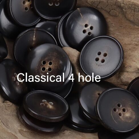 11 Pieces Real Horn Buttons for Blazer and Suit, 20mm 15mm Natural Genuine Buffalo Buttons for Men Women's Sport Jacket Coat Uniforms Sweaters (Black) in Saudi Arabia