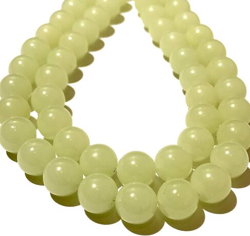 ABCGEMS (الصخور المتوهجة بالأشعة فوق البنفسجية) خرز يووبرلايت سموكي أمريكي من بحيرة سوبيريور (لهب وامض تحت الأشعة فوق البنفسجية) شفاء شقرا طاقة كريستال حجر DIY صناعة المجوهرات ناعمة مستديرة 8 مم in Kuwait