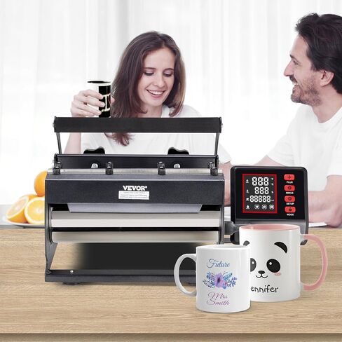 آلة الضغط الحراري VEVOR Tumbler، مكبس كوب 11-30 أونصة، تسخين سريع ومتساوي، مكبس بهلوان مع ورق التسامي والشريط والقفازات، إعداد درجة الحرارة والوقت، لأكواب التسامي والأكواب والأكواب، أسود in Saudi Arabia