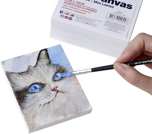 Mont Marte Mini Canvas 8x10cm, Miniature Painting Small Canvas 36 Pack, Ideal for Miniature Paintings and Place Cards in Saudi Arabia