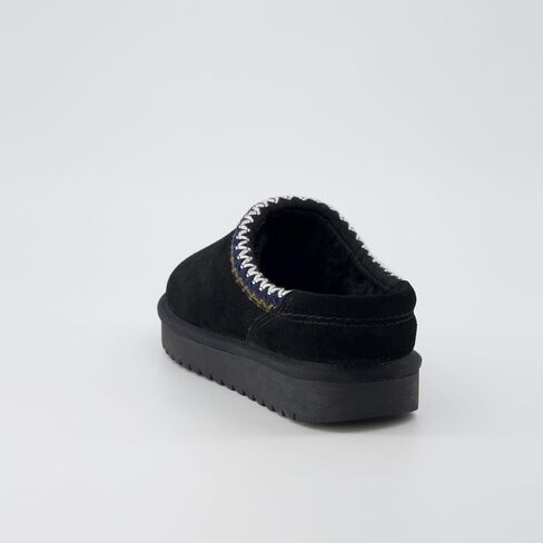CUSHIONAIRE Women's Keto Slip-On Suede Mule Slipper - Cozy & Stylish, Memory Foam & Faux Fur Lining, Wide Widths Available in Saudi Arabia