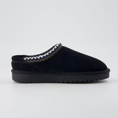 CUSHIONAIRE Women's Keto Slip-On Suede Mule Slipper - Cozy & Stylish, Memory Foam & Faux Fur Lining, Wide Widths Available in Saudi Arabia