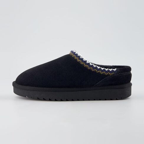 CUSHIONAIRE Women's Keto Slip-On Suede Mule Slipper - Cozy & Stylish, Memory Foam & Faux Fur Lining, Wide Widths Available in Saudi Arabia
