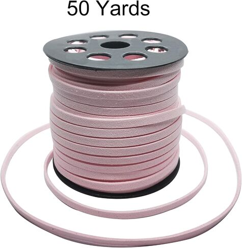 5mm Suede Cord, 50 Yards Suede Lace Faux Leather Cord for Bracelet Necklace Beading DIY Crafts Thread(Coffee) in Saudi Arabia
