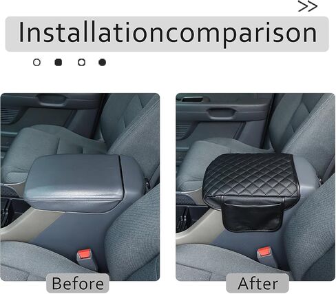 Center Console Armrest Cover for Honda Pilot 2003 2004 2005 2006 2007 2008 Accessories, Leather Armrest Lid Cushion Pad, Armrest Seat Box Cover Mat with Pockets (Black) in Saudi Arabia