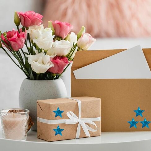 1000 Pcs Holographic Star Stickers for Kids Reward, 1Inch Small Blue Star Stickers Sparkly Foil Self Adhesive Metallic Glitter Foil Stickers for Behavior Chart Kids Reward Student Planne DIY Crafts in Saudi Arabia