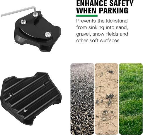 CHIFUN Kickstand Enlarger Pad Foot Side Parking Stand Extension Plate Replacement for Honda Rebel 300 500 CMX300 CMX500 2017-2022(Black) in Saudi Arabia