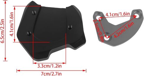 CHIFUN Kickstand Enlarger Pad Foot Side Parking Stand Extension Plate Replacement for Honda Rebel 300 500 CMX300 CMX500 2017-2022(Black) in Saudi Arabia