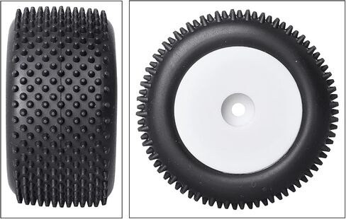 Mounted Rear Wheels for Losi Mini T 2.0 Replacement 1/18 Off Road Step Pin Tires(Yellow) in Saudi Arabia