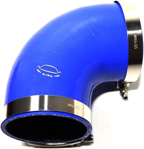 LTI Universal 102mm 4-Ply عززت عالية الأداء 4 "ID 90 درجة الكوع سيليكون خرطوم المقرنة مع T Bolt Clamp T304 الفولاذ المقاوم للصدأ (4" أزرق) in Saudi Arabia