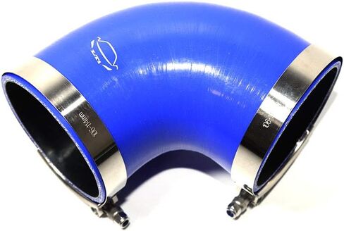 LTI Universal 102mm 4-Ply عززت عالية الأداء 4 "ID 90 درجة الكوع سيليكون خرطوم المقرنة مع T Bolt Clamp T304 الفولاذ المقاوم للصدأ (4" أزرق) in Saudi Arabia