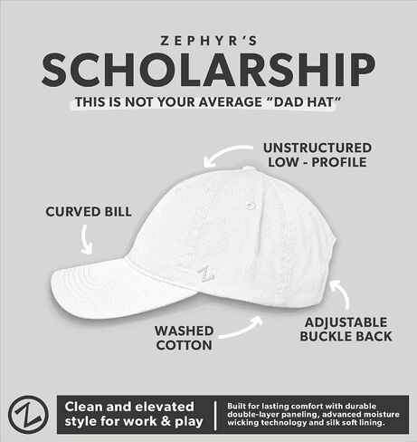 Zephyr Men's Standard Adjustable Scholarship Hat White, One Size in Saudi Arabia