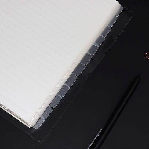 A5 Binder Dividers ,6 Tab Transparent Binder Index Dividers, 6 Holes Plastic Clear Binder Dividers with Tabs Loose Leaf Page Tab Dividers in Saudi Arabia