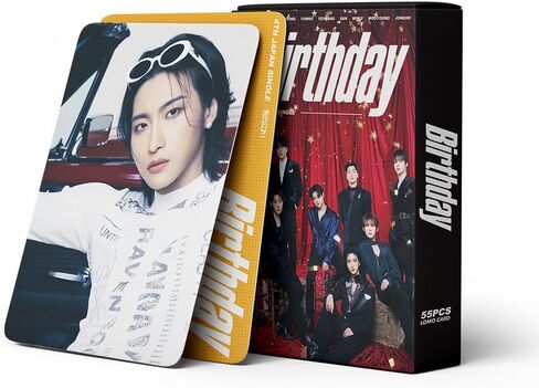 55Pcs Lomo card set For At-eez 4th Single New Album BIRTHDAY Photocard Merchandise for Fans Collection in Saudi Arabia