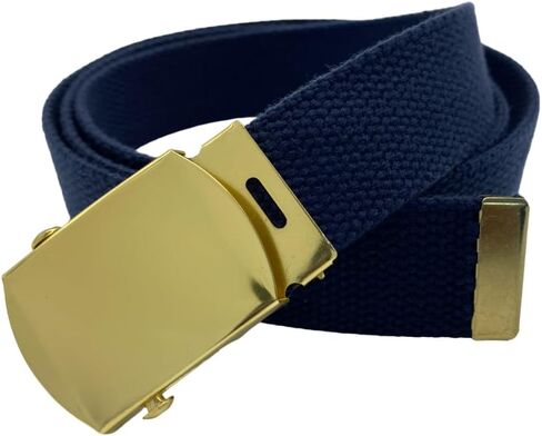 Canvas Belt Web Belt Military Belt Golf Belt with Brass Buckle and Tip Waist Size Up to 55" Long Brass Buckle in Saudi Arabia