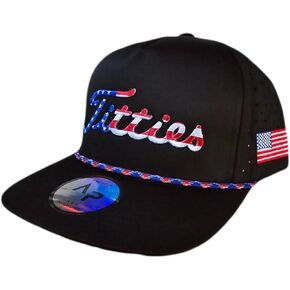USA Titties Gray with White Mesh Golf Hat Men Women Funny Baseball Cap Trucker Hat