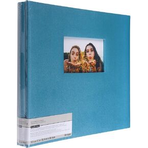 12" x 12" Blue Mega Scrapbook by Recollections - 50 Page DIY Photo Album for Weddings, Birthdays, Anniversaries, and Family - Bulk 6 Pack